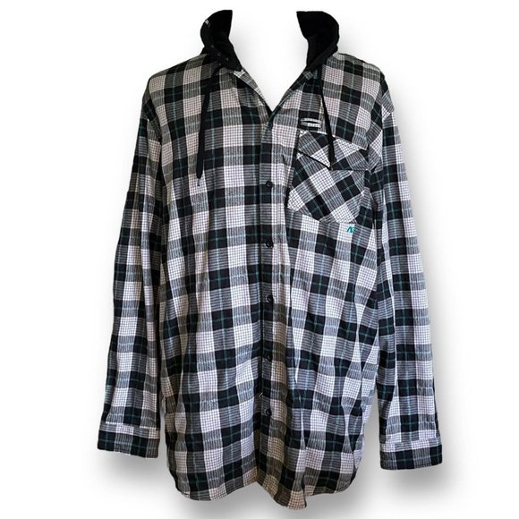 Analog Shirts Y2k Vintage Analog Men Flannel Hoodie Shirt Xl Burton